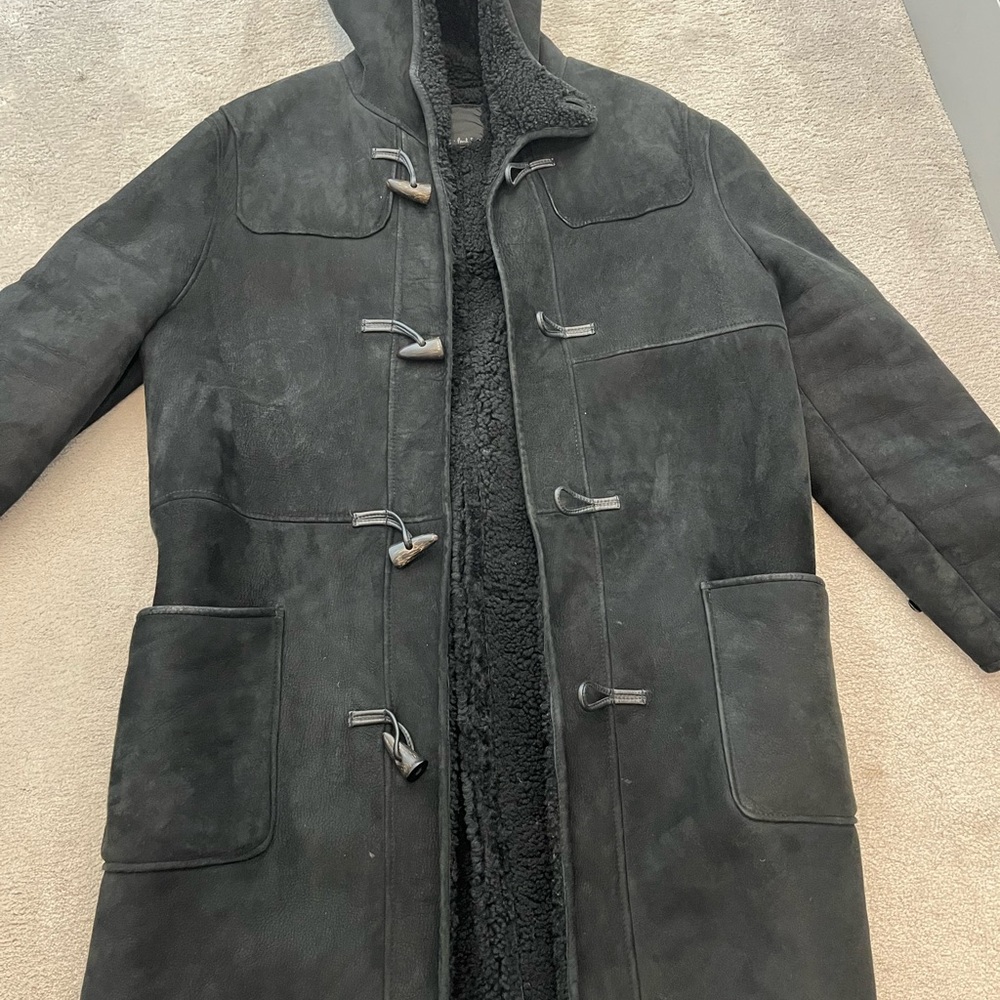 Paul Smith black sheepskin coat